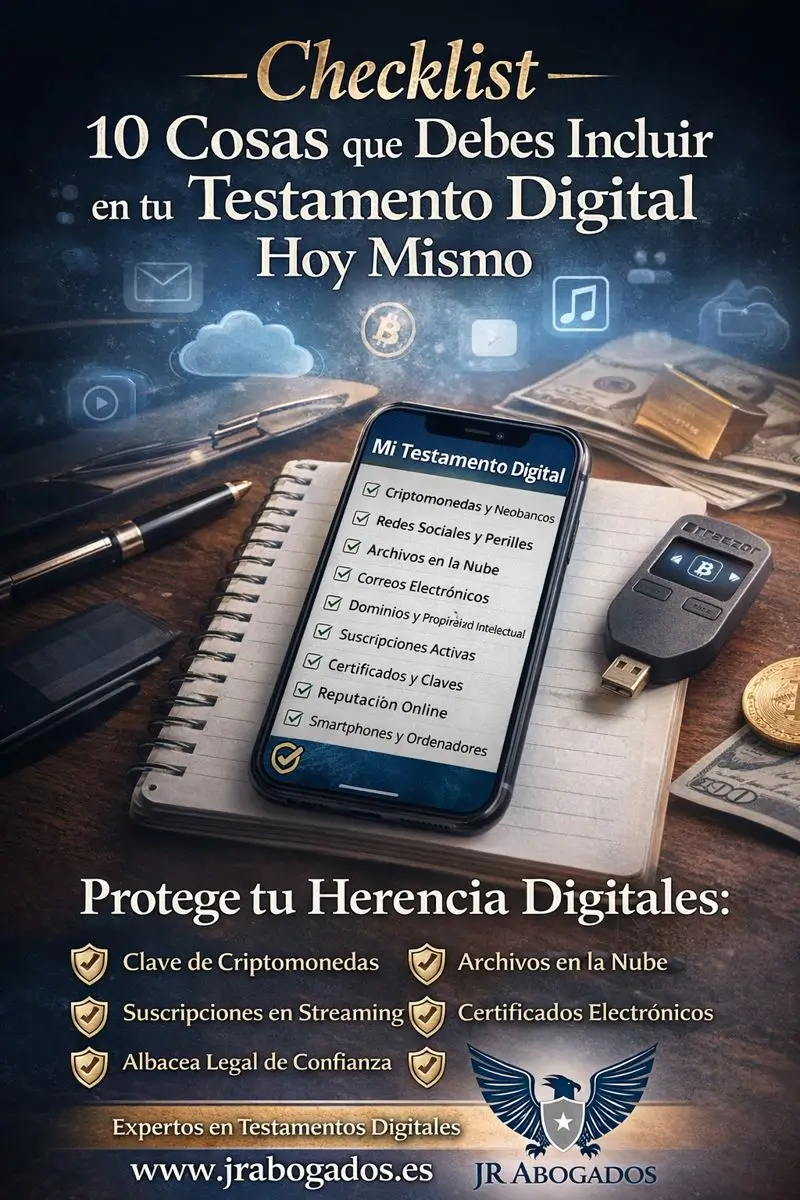 Checklist: 10 cosas que debes incluir en tu testamento digital hoy mismo