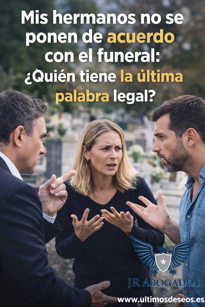 Mis hermanos no se ponen de acuerdo con el funeral: ¿Quién tiene la última palabra legal?