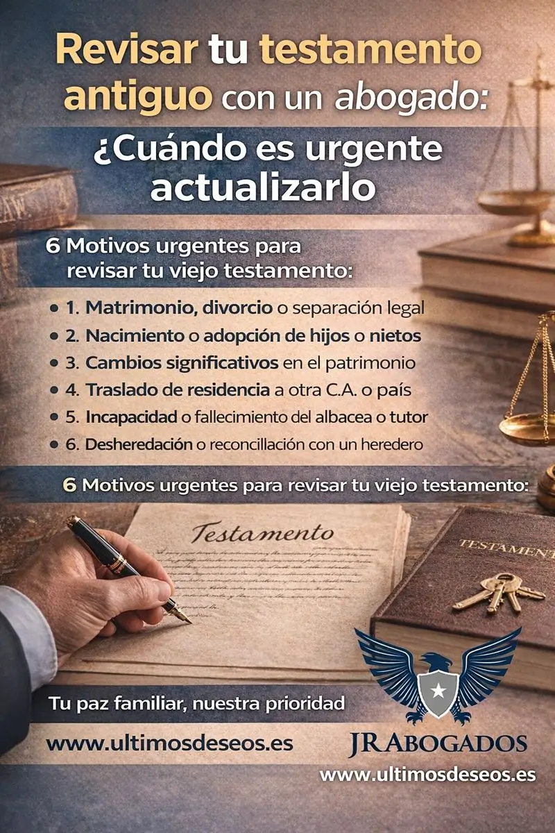 revisar tu testamento antiguo con un abogado: cuándo es urgente actualizarlo